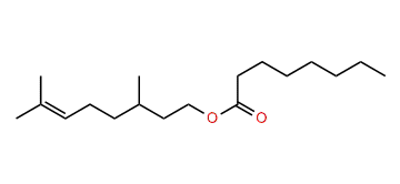 3,7-Dimethyl-6-octenyl octanoate